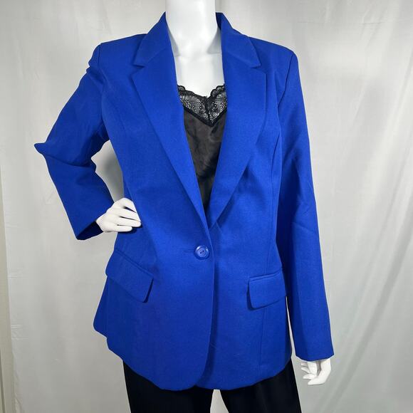 Vintage Blair Royal Blue Blazer Size 12 Misses - Picture 1 of 7